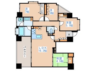 ﾗ･ｸﾗｯｾ南平岸ｽﾃ-ｼｮﾝﾀﾜ-（502）の物件間取画像